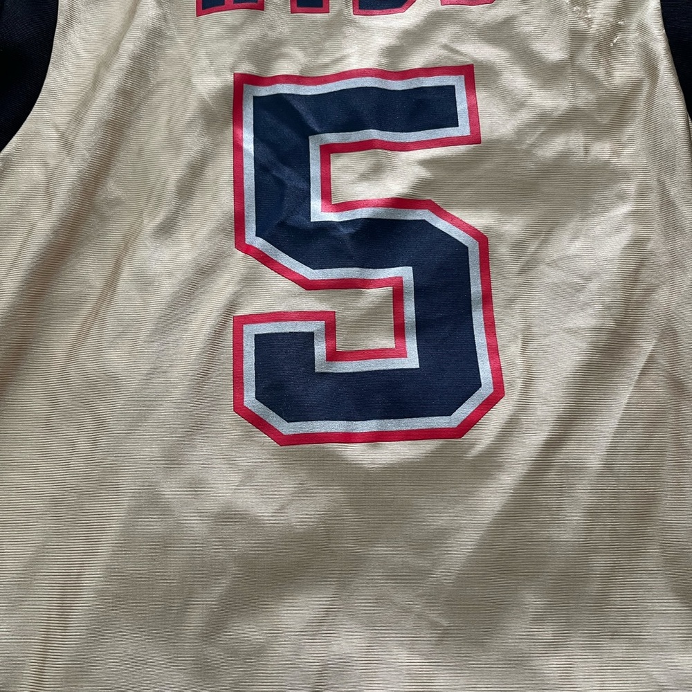 Jason Kidd New Jersey Nets Gold Playoff Majestic Jersey